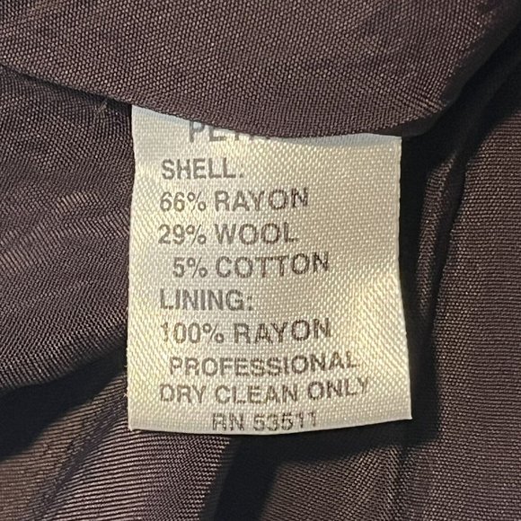 Vintage Ann Tijan For Kenar Petites Rayon Wool Skirt Size 0 - Picture 15 of 16